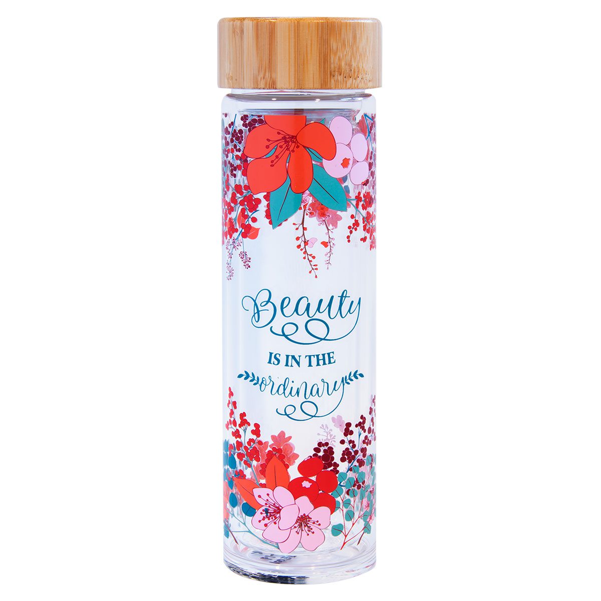 Beauty Is In the Ordinary (Double-Wall Glass Water Bottle With Filter)