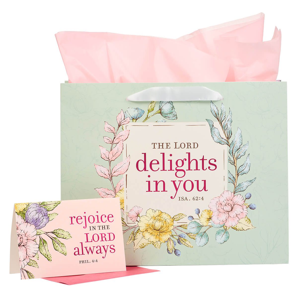 The Lord Delights Large Landscape Gift Bag With Card - Isaiah 62:4