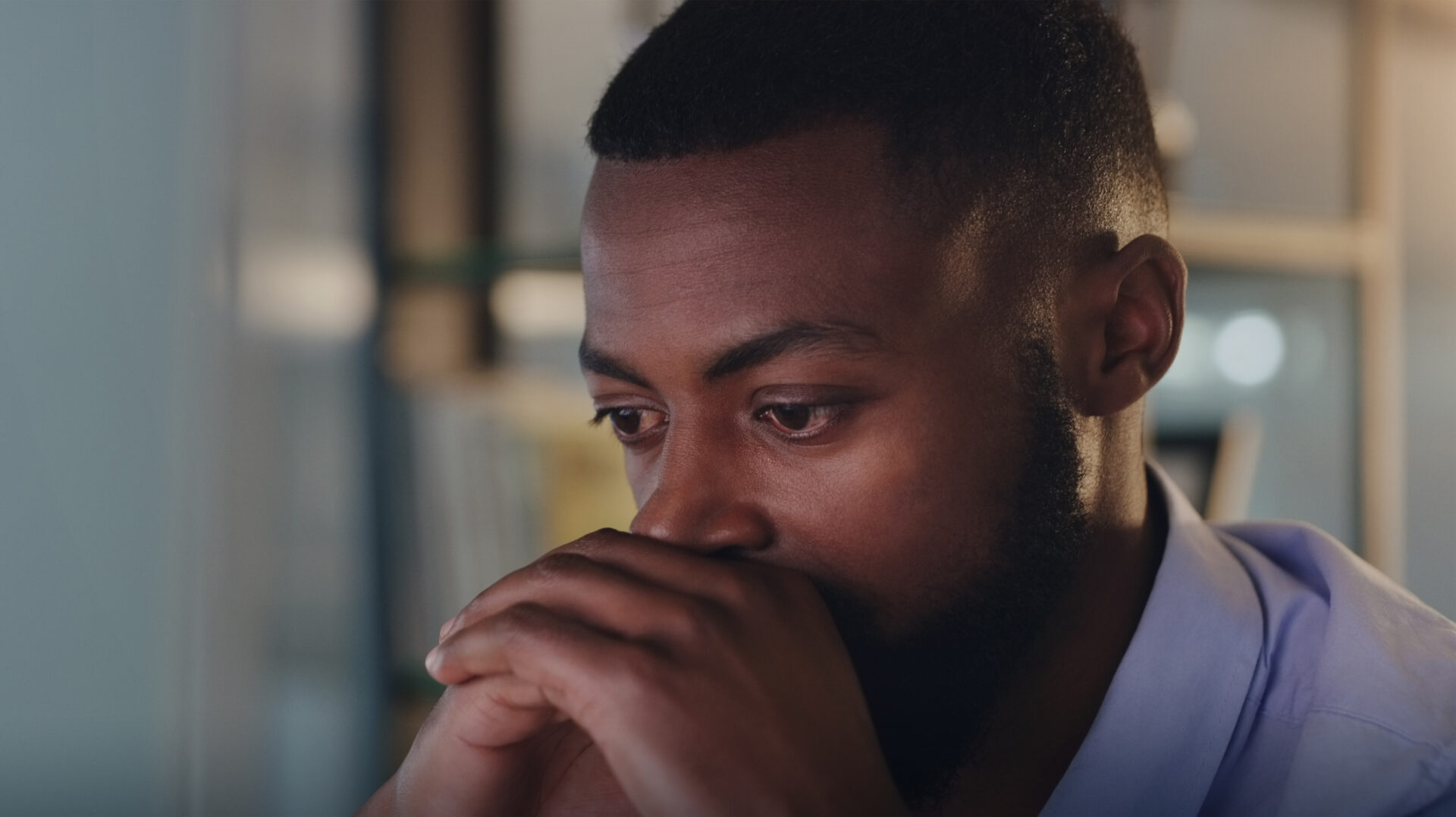 night-business-black-man-with-stress-burnout-depression-with-mental-health-issue-tired-overworked-male-person-employee-agent-with-fatigue-exhaustion-professional-with-anxiety