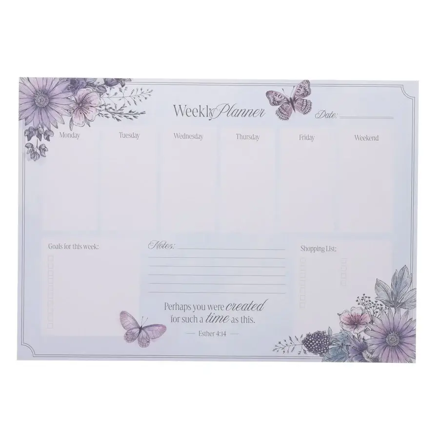 A3 Weekly Desk Planner - Perhaps You Were Created for Such a Time as This