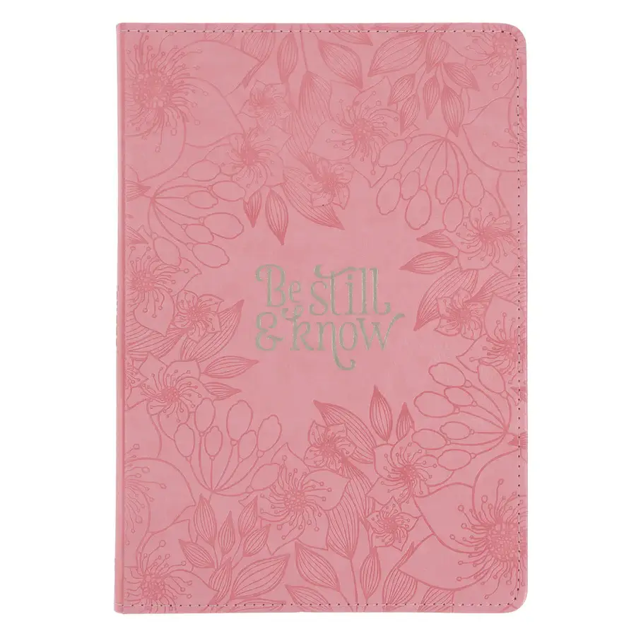 Be Still and Know Pink Faux Leather Journal