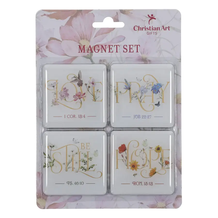 Love Hope Pray Be Still Four-Piece Magnetic Set
